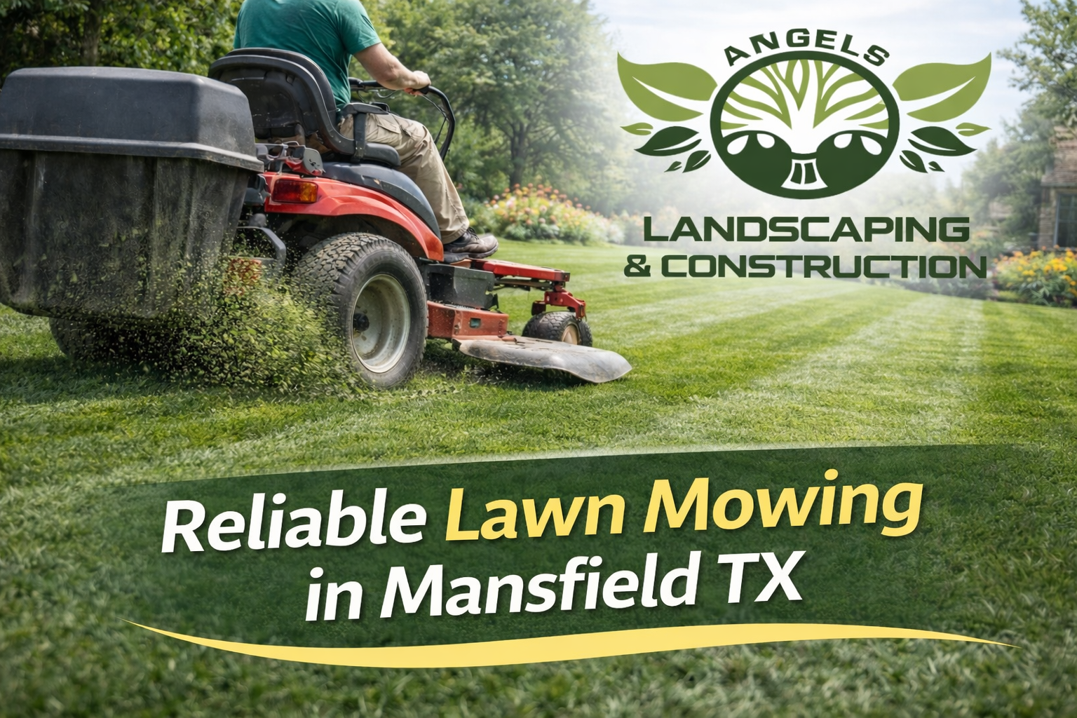 Reliable lawn care in Mansfield TX provided by Angels Landscaping and Construction